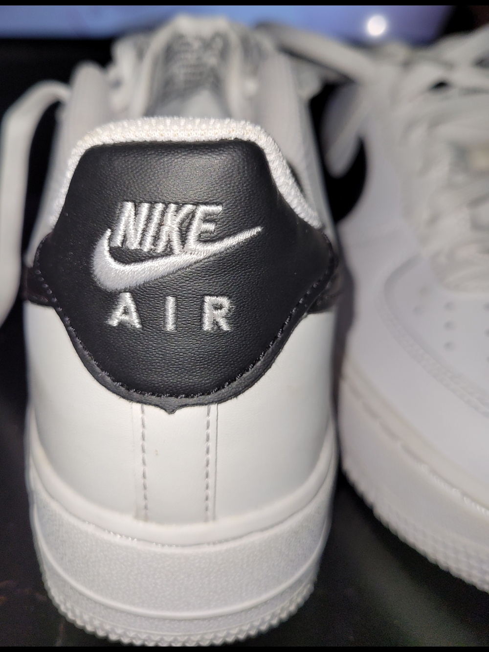 Nike Air White and Black Leather Sneakers
